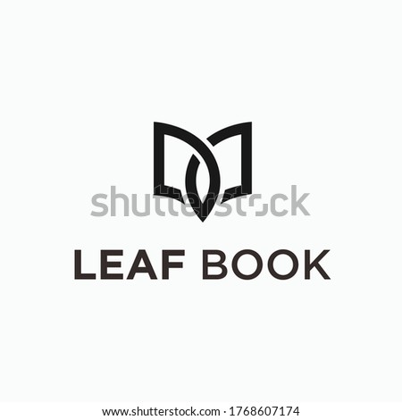 leaf book logo. book logo