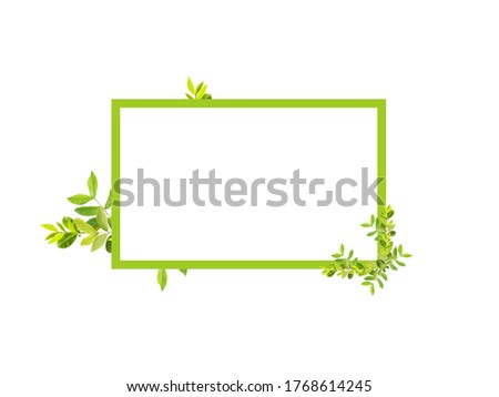 botanical white background business card for presentation 