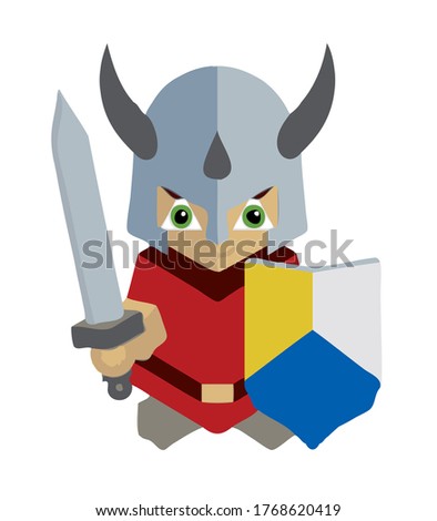 An illustration of a sweet little knight mascot