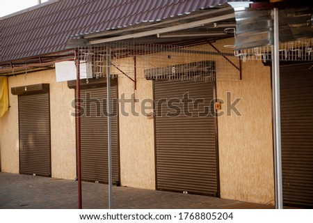 a number of closed stores because crisis and bankruptcy, poverty