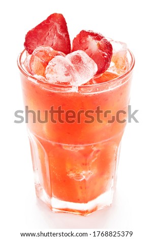 glass of aperol spritz cocktail isolated on white background
