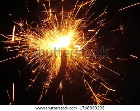 Playing with fireworks in Christmas