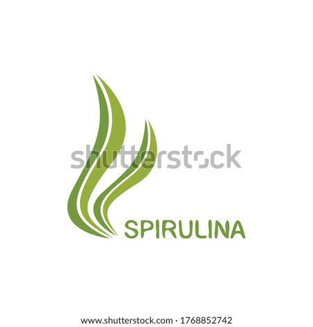 Spirulina icon and symbol vector logo template illustration