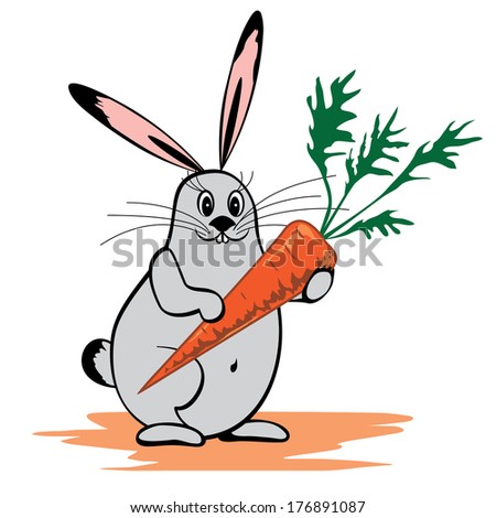  illustration of the rabbit and carrot