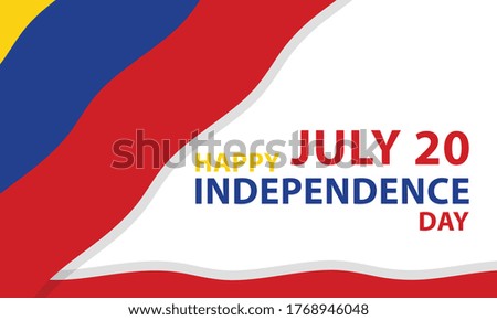 Happy Columbia Independence Day Vector 