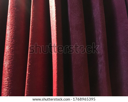 The texture of the red curtain