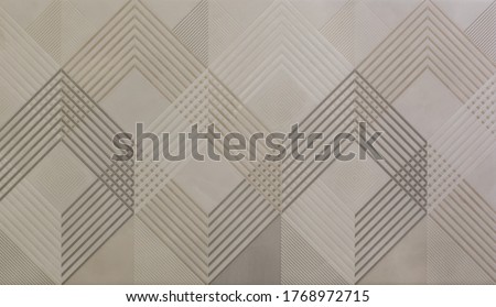 ceramic tile with abstract mosaic geometric pattern