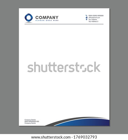 Blank Letterhead Template for Print with Logo