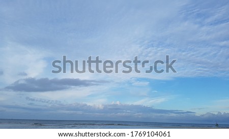 blue sky and fresh air on the beach