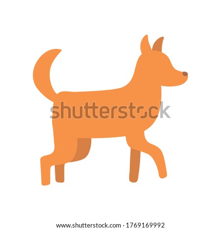 pet dog domestic animal isolated icon design vector illustration