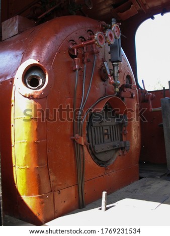
old steam locomotive control unit