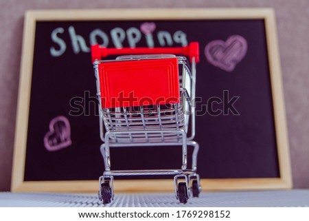 close-up photo of shopping trolley . minimalist photo of pushcart. shopping.