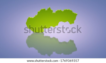 Slovak map, 3d map, 3d image, 3D picture, 3D rendering
