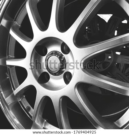 Close up of alloy wheel 