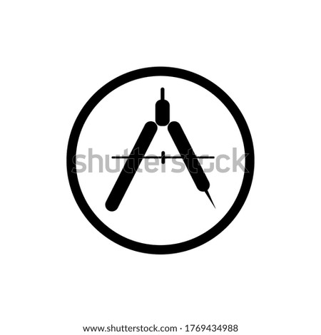 Geometric compass icon. vector graphics
