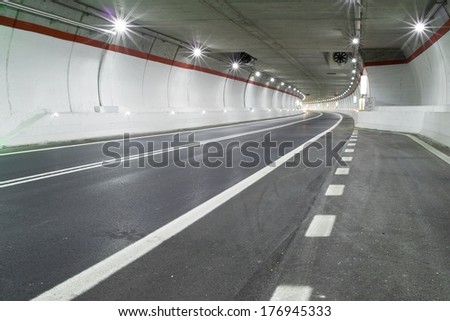 a modern road tunnel