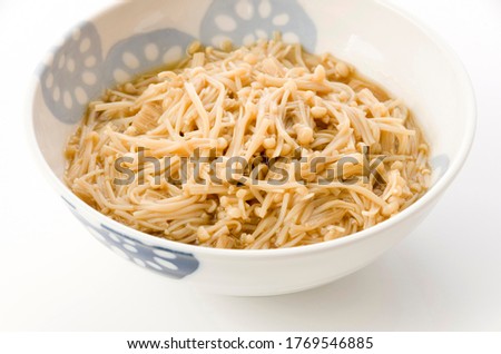 Japanese side dish boiled with enoki
