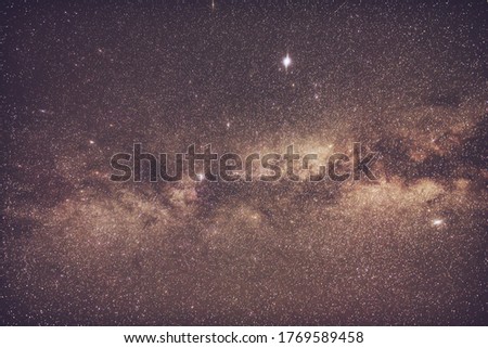 Universe and  Milky Way in the night sky.