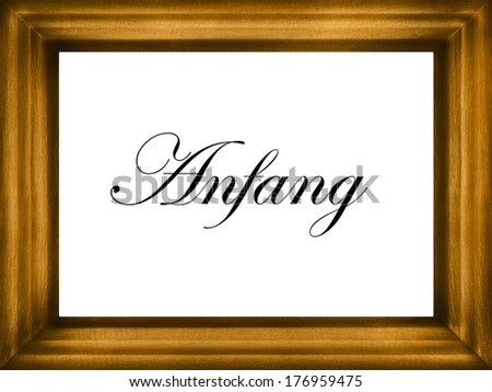 Wooden Frame - Anfang - The Beginning