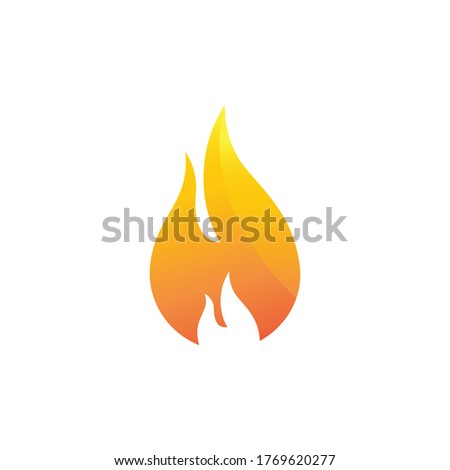 Fire, flame Logo Template vector burning oil icon.
