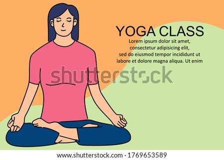 Yoga class background. Can use for banner, poster, card and brochure