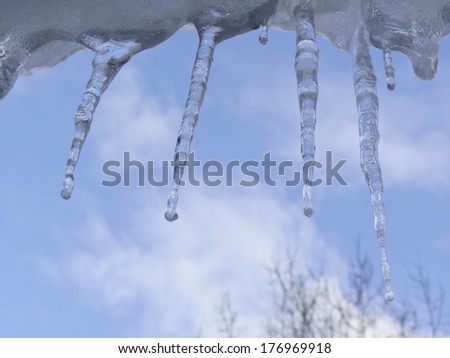 Ice Stalactite - Canada In Winter