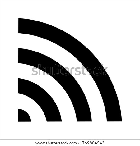 flat illustration of wifi vector icon on background