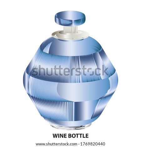 glass wine bottle with closed lid isolated with white background clip art is the graphic arts,refers to pre-made images used to illustrate any medium. 