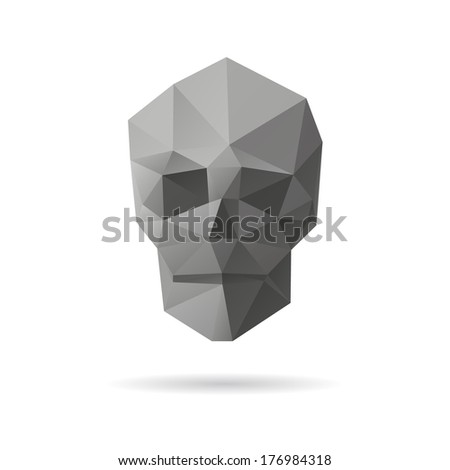 Skull abstract isolated on a white backgrounds, vector illustration