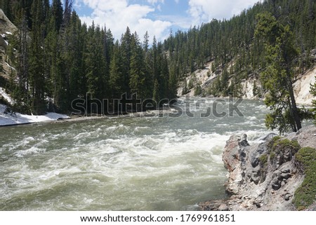 Views of rushing water from nature