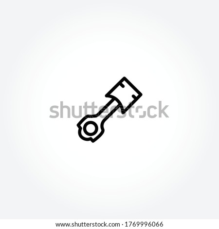 car piston from engine isolated line icon