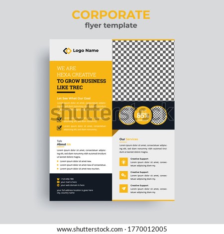 Modern Business Flyer Template | Creative Poster, Brochure Design Use for corporate, company, marketing, print, annual report and business presentations and Multi Purpose. - Vector illustration