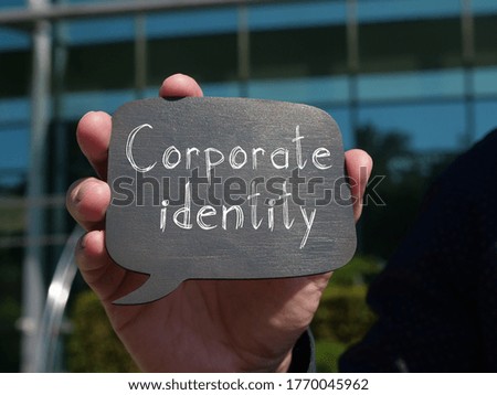Corporate identity is shown on the conceptual business photo