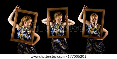 portrait of lady in photo frame