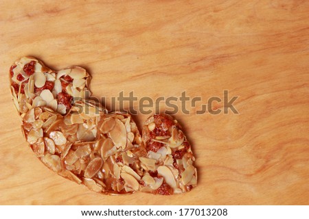 Heart shaped cookies for valentines day on Holiday theme