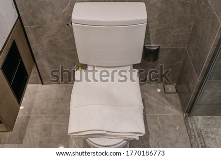 interior of luxury hotel bathroom
