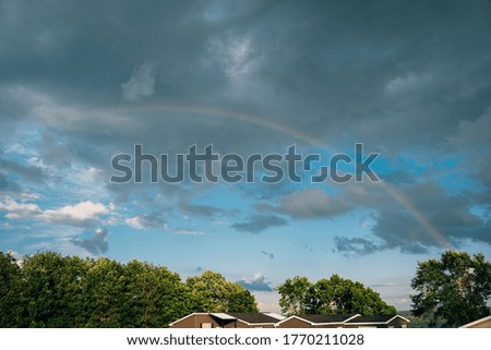 A beautiful rainbow came up.