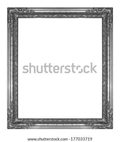 Black picture Frame  Isolated on White Background