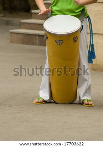 man playing drum