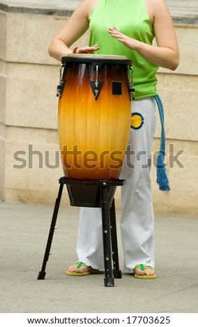 girl playing drum