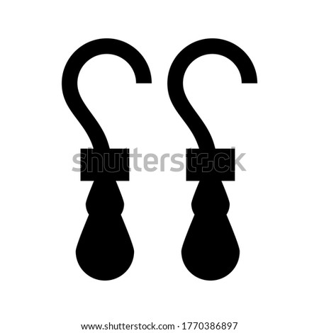 earrings icon or logo isolated sign symbol vector illustration - high quality black style vector icons
