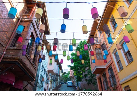 Fener Balat Istanbul, colorful and historical old streets of istanbul