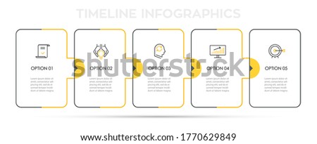 Vector Infographic thin line design with icons and 5 options or steps. Infographics for business concept. Can be used for presentations banner, workflow layout, process diagram, flow chart, info graph