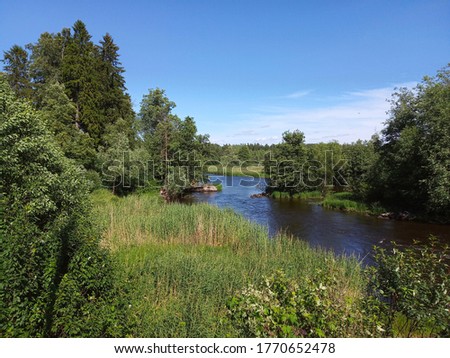 Photo of summer view of Vuoksi river in Leningrad Oblast, Russia