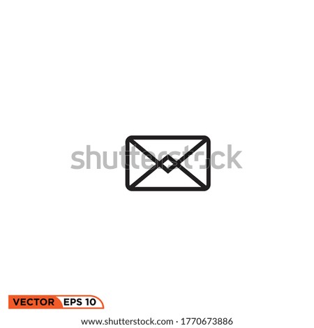 Icon vector graphic of Mail, good for template web etc