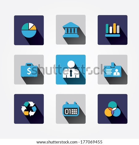 Set design business concept icons and apps. Icons for web design and infographics.Vector illustration.
