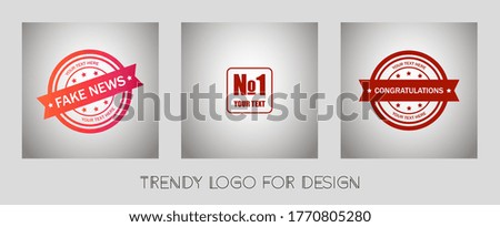 Vector set of logos congratulation