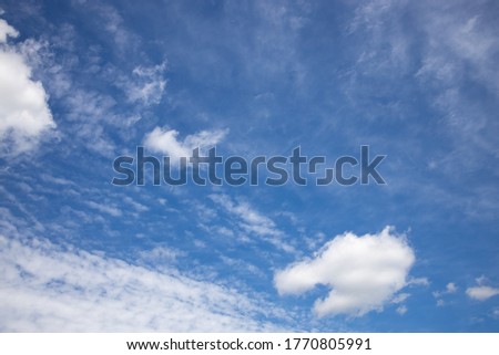 blue sky with white clouds on a sunny day