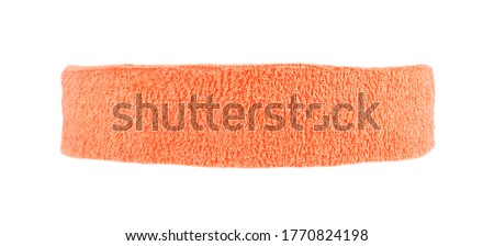 Closeup shot of narrow training headband isolated on a white background. Hair accessories for fitness.