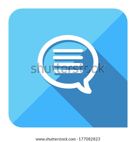 instant message chat icon. flat style.